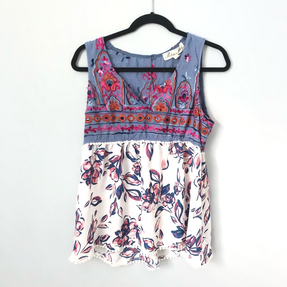 Penelope Project Floral Embroidered Blouse